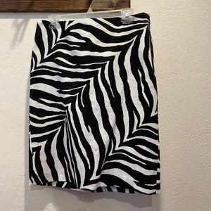 Talbots zebra print skirt, size 10, never worn